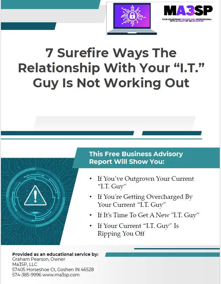 Ma3SP Free Report on IT Guy Not working out for your business
