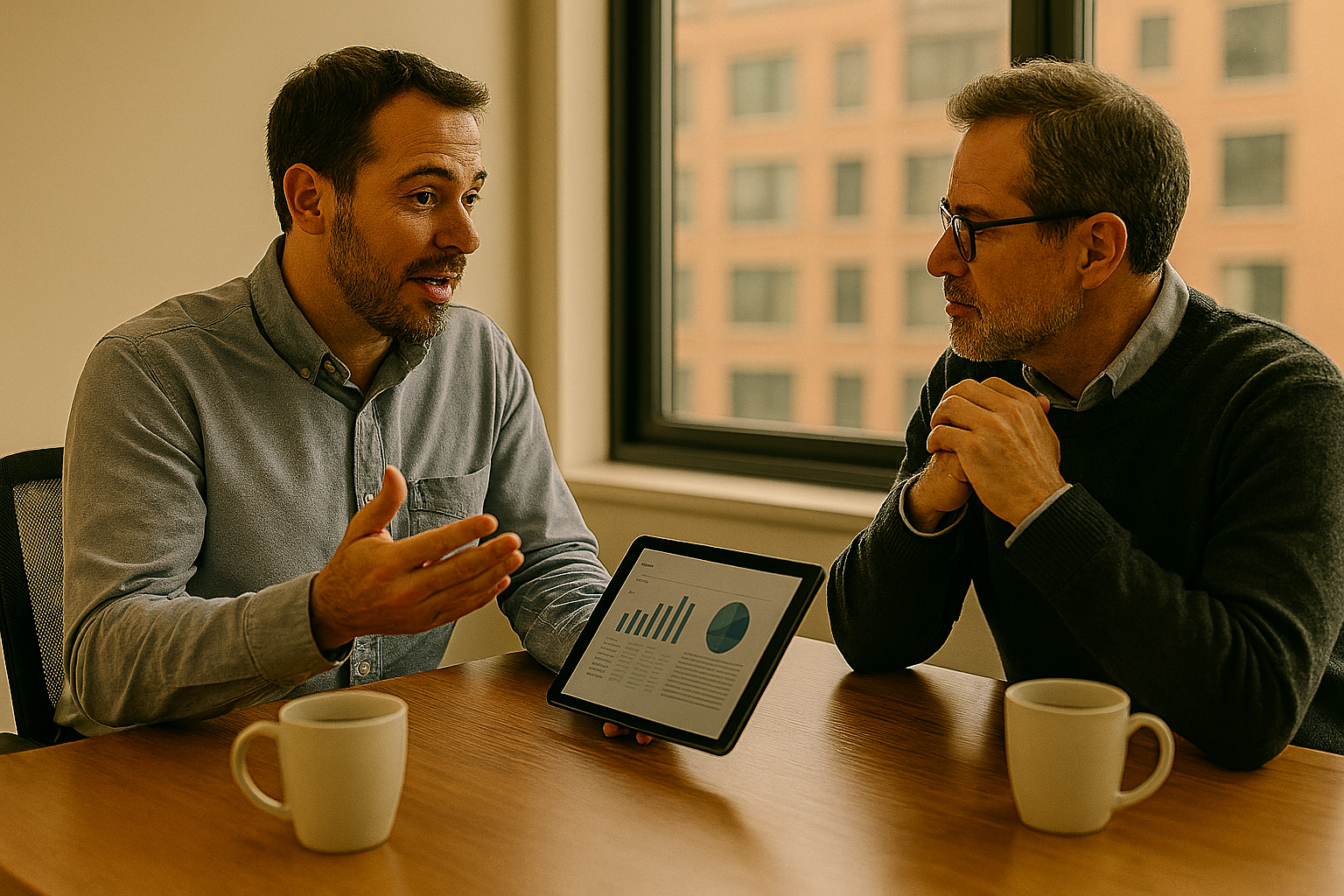 IT Professional discussing issues with business owner