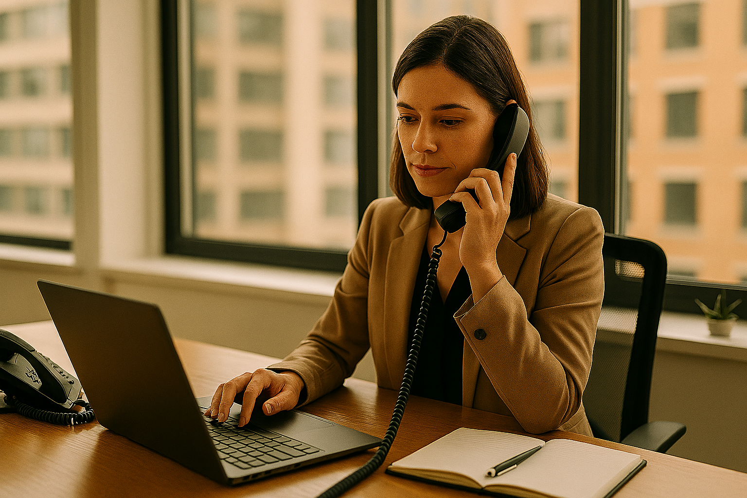Tax Professional On Modern Telephone